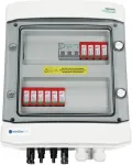 EMITER Switchgear attached DCAC hermetic IP65 EMITTER with DC surge arrester Dehn 1000V type 2, 2 x PV string, 2 x MPPT // og. AC Dehn type 2, 20A 3-F