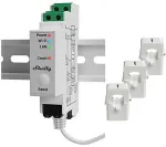 Shelly &middot; Hutschiene &middot; Pro 3EM 120A v2 &middot; Stromz&auml;hler &middot; inkl. 3x 120A Klemmen &middot; Messfunktion &middot; WLAN &middot; LAN &middot; BT
