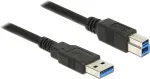 DeLOCK USB Kabel USB3.0 A -> B St/St 3.00m schwarz