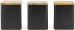 Salter BW12898EU7 Toronto 3-Piece Canister Set Black
