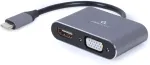 Cablexpert | USB Type-C to HDMI and VGA display adapter | A-USB3C-HDMIVGA-01 | USB Type-C