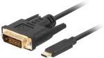 Lanberg USB-C(M)->DVI-D(24+1)(M) Kabel 3,0m schwarz