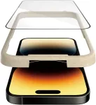PANZERGLASS Kaitseklaas Apple iPhone 14 Pro, musta &auml;&auml;rega, Ultra-Wide Fit, EasyAligner paigaldusraamiga,