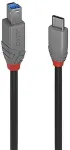 Lindy USB 3.2 Kabel Typ C/B Anthra Line 2m