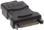 Inline SATA Power Adapter 1 Molex 4 Pin male / 15 Pin SATA female