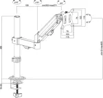 Maclean monitor mount, gas spring, 17"-32", 2-10kg, black, MC-135