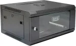 4World Digitus DN-W19 04U/450/B rack cabinet 4U Wall mounted rack Black