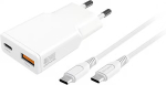 4Smarts LADEGER. PDPLUG SLIMDUO 20WWEI GAN 1C+1A UND USB-C KABEL 15M
