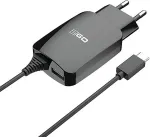 2GO Ladeger&auml;t 12W 1-Port 1x USB-A inkl. USB-C Kabel 140cm sw