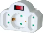 Brennenstuhl Adapter socket Euro 2+ 1 with On/Off