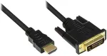 Alcasa Good Connections Kabel HDMI-St.-DVI-D 24+1 St. schwarz 1m