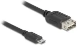 DELOCK USB 2.0 Kabel EASY USB Typ Micro-B Stecker zu EASY USB Typ-A Buchse 0.5 m