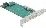 DeLOCK PCI Express x4 Karte zu 1 x M.2 Key B + 1 x NVMe M.2 Key M - Low Profile Formfaktor