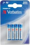 VERBATIM Batterie AAA Alkalibatterie 4 PACK extern retail