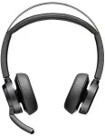 Plantronics HP Poly Voyager Focus 2 USB-C-C Headset +USB-C/A Adapter +Charging Stand
