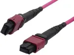 Synergy 21 Synergy21 LWL-MTP&reg;-Female Patchkabel OM4 LowLoss(ELite), 12 Faser, Typ B crossed, erika-violett, 0,5m