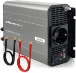 QOLTEC Przetwornica napięcia MS Wave | 12V na 230V | 1000/2000W | USB | Kompatybilna z LiFePO4 GEL AGM