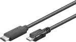 PREMIUMCORD USB-C/male - USB 2.0 Micro-B/Male, black, 1m