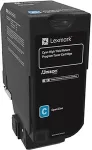 Tooner LEXMARK Toner 74C2HC0 - Cyan - Kapazit&auml;t: 12.000 Seiten (74C2HC0)