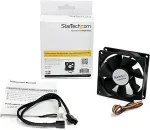 StarTech.com FAN8025PWM, Fan, Computer case, Black, Plastic, 0.16, -10 - 70