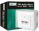 Digitus Aufputzdose Cat5e 2xRJ45 geschirmt Signalwei&szlig;