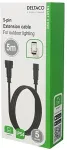 DELTACO SMART HOME Aia-/Tekivalgustite pikenduskaabel IP54 10m