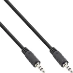 INLINE Klinke Kabel - 3,5mm Klinke Stecker - 3,5mm Klinke Stecker - 1,2 m - schwarz (99932C)
