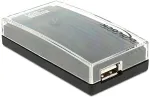 DELOCK USB-HUB 4-Port USB, schwarz, mit NT extern