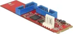 DeLOCK Konverter M.2 Key B+M Stecker zu 2 x USB 5 Gbps Pfostenstecker