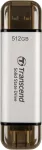 K&otilde;vaketas Transcend Information TRANSCEND ESD310S 512GB External SSD USB 10Gbps Type C/A Silver