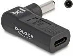 DeLOCK Adapter f&uuml;r Notebook Ladekabel USB Type-C&trade; Buchse zu Dell 4,5 x 3,0 mm Stecker 90&deg; gewinkelt
