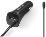 ALIGATOR car charger 2xUSB output 2.4A, black