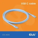 Club 3D Club3D Lifestyle USB-C Kabel PD 240W,20Gbps 2m blau St/St retail