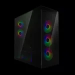 Korpus Arctic Xtender VG, tower case black (matt), tempered glass x 2 (tinted)