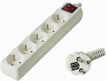 PREMIUMCORD Extension cord 230V, 3m, 5 sockets + switch