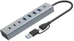 No name CONCEPTRONIC 7-Port Hub USB-A3.0/-C Adap.->4xA3.0+o.Netz. gr