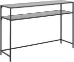 Home4you Abilaud SEAFORD 120x35xH79cm, lauaplaat: must saare melamiin, raam: metall