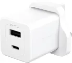 PANZERGLASS TURBO 35W CHARGER INCL. USB-C USB-A UK PLUGSILVER WHITE
