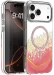 TelForceOne Epoxy Mag mobile phone case 16 cm (6.3") Cover Gold, Pink, Transparent