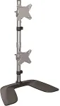 Startech .com Vertikale duale Monitorhalterung - F&uuml;r bis zu 27 VESA-Monitore - Aluminium - H&ouml;henverstellbar - Doppelmonitorhalterung - Aufstellung f&uuml;r 2 Monitore - Kunststoff, Aluminium - Schwarz, Silber - Bildschirmgr&ouml;&szlig;e: 33-68.6 cm (13-27) - Schrei ...