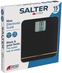 Kaalud Salter 9075 BGFEU12 Max Electronic Bathroom Scale, Black/Gold