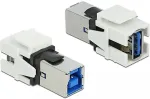 Delock Keystone Modul USB 5 Gbps A Buchse > USB 5 Gbps B Buchse wei&szlig;