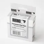 Tooner DYMO Markeerimislint Rhino 12mm x 5.5m, must/valgel, vin&uuml;&uuml;l, 5 tk