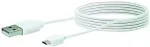 SCHWAIGER USB-Kabel 2.0 St. A auf 2.0 Micro B 2,00m Wei&szlig;