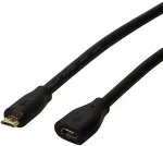Logilink - USB-Verl&auml;ngerungskabel - Micro-USB Typ B (M) bis Micro-USB Typ B (W) - USB 2.0 - 5 m - Schwarz (CU0125)