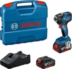 Bosch Powertools Bosch cordless impact wrench GDR 18V-200 Professional, 18Volt (blue/black, 2x Li-ion battery 4.0Ah, L-case)