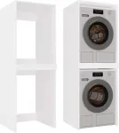 TOP E SHOP POLA TWIN WHITE WASHING MACHINE AND DRYER CABINET
