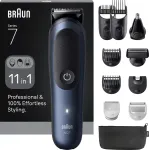 Pardel Braun 11in1 Grooming Kit | All-in-One Series 7 AIO7540 | Cordless | Number of length steps 14 | Black/Blue