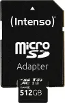 M&auml;lukaart Intenso microSDXC 512GB C10 UHS-I Professional + Adapter