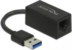 DeLOCK USB Typ-A Netzwerk Adapter Gigabit LAN 1 x RJ45 kompakt schwarz ASIX